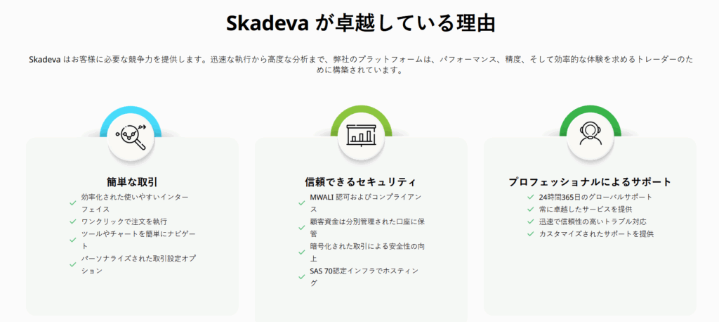 Skadevaが信頼できるブローカーとして際立つ理由